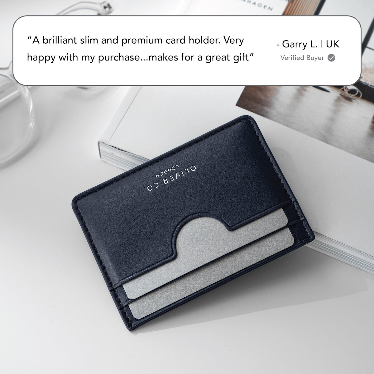 slim card sleeve Custom Leather Card Holder
